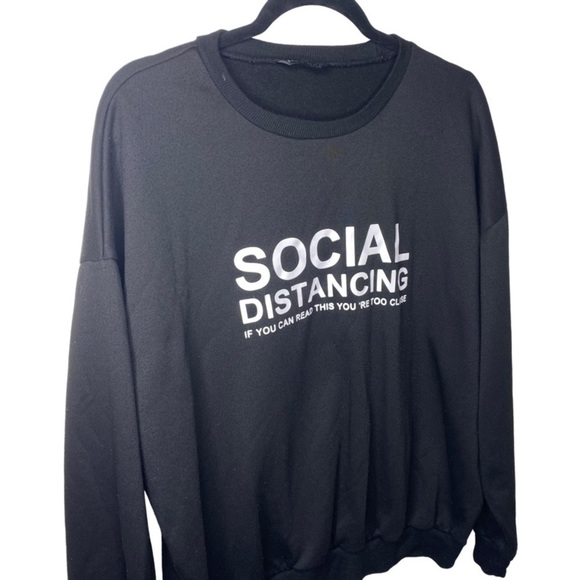 SHEIN Social Distancing Funny Graphic Sweater - Medium - Picture 3 of 8